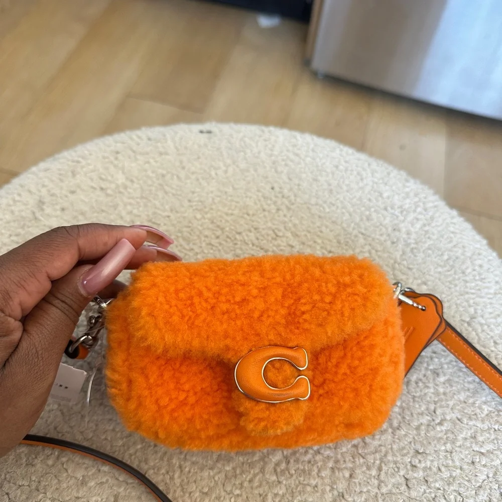 Coach X Lil Nas Tabby 12 Shearling Mandarin orange - Picture 1 of 7
